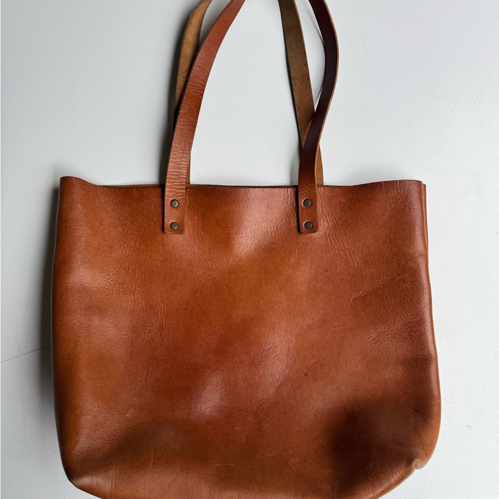 Spanish Brown Leather Tote Bag